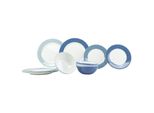 GIMEX Melamin Geschirr Set Sky 12tlg Camping Essgeschirr Reise Picknick Teller