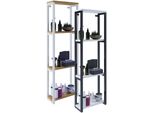 Vcm Holz Badezimmerschrank BadmöBel Metall Industrial Style Wandregal Badregal MaßE Ca. H. 112 X B. 35 X T. 15 Cm - Bitila M