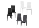 [En.Casa]® Sedia Da Pranzo Bianca Set Di 6 Sedie Da Soggiorno Sala Da Pranzo Cucina Sedie