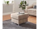 Hocker Sit & More "Cardoso", Beige, B:58Cm H:47Cm T:58Cm, Luxus-Microfaser 2 (100% Polyester);Luxus-Microfaser Altara Nubuck (100% Polyester);Luxus-Microfaser 1 (100% Polyester), Hocker, Hocker