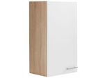 HäNgeschrank Optifit "Kalmar", Weiß, B:50Cm H:90Cm T:35Cm, SchräNke, HäNgeschrank