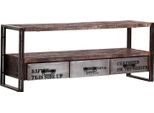 Tv-Board Gutmann Factory, Braun (Antik), B:150Cm H:60Cm T:45Cm, Massivholz, Metall, Sideboards, Tv-Board