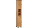 Hochschrank Home Affaire "Oslo", Beige (Natur Gebeizt, Gewachst), B:30Cm H:177Cm T:30Cm, Massivholz, SchräNke, Hochschrank