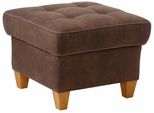 Hocker Home Affaire "Earl", Braun, B:58Cm H:46Cm T:58Cm, Struktur Fein (100% Polyester);Luxus-Microfaser (100% Polyester);Luxus-Microfaser In Lederoptik (100% Polyester), Hocker, Hocker