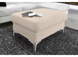 Hocker Cotta "Sammy", Beige (Creme), B:95Cm H:47Cm T:64Cm, Microfaser Primabelle (100% Polyester);Naturleder;Naturleder-Kunstleder;Luxus-Kunstleder, Hocker, Polsterhocker Lederhocker