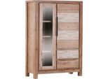 Vitrine Gutmann Factory "Tulsa", Braun (Smoked), B:110Cm H:155Cm T:47Cm, Holz Teilmassiv, SchräNke, Vitrine, HöHe 155 Cm