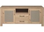 Lowboard MÄUsbacher "Mares", Braun (Asteiche, Wiener Geflecht), B:162Cm H:70Cm T:42Cm, Holzwerkstoff, Sideboards, Lowboard
