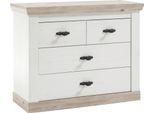 Kommode Home Affaire "Florenz", Weiß (Pinie Weiß), B:107Cm H:87Cm T:45Cm, Holzwerkstoff, Sideboards, Kommode, Breite Ca. 107 Cm
