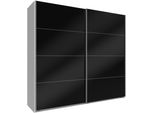 SchwebetüRenschrank Wimex "Easy", Schwarz-Weiß (Weiß, Schwarzglas), B:270Cm H:210Cm T:65Cm, SchräNke, SchwebetüRenschrank, Mit Vollglas