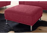Hocker Sit & More "Mariola", Rot (Bordeaux), B:89Cm H:44Cm T:89Cm, Struktur (100% Polyester);Luxus-Microfaser Altara Nubuck (100% Polyester), Hocker, Hocker