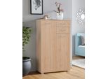 Kombikommode Priess, Braun (Edelbuchefarben), B:82Cm H:135Cm T:38Cm, Holzwerkstoff, Sideboards, Kombikommode