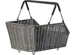 Fahrradkorb BASIL "Hinterradkorb "Rattan Mik"", braun, Taschen, B/H/T: 49cm x 26cm x 34cm, Materialmix, B:49cm H:26cm T:34cm