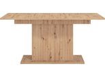 Esstisch Home Affaire "Sabrina", Braun (Artisan Eiche), B:160Cm H:75,5Cm T:91,5Cm, Tische, Esstisch, Breite 160 Cm, Auszugsfunktion