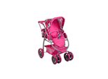 Puppenbuggy, Puppenwagen Sweet Hard 9662, Winterkorb, Tasche, einstellbare Höhe