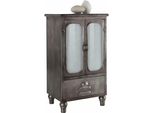 Kommode Home Affaire "Industrial", Grau (Metallgrau), B:50Cm H:87Cm T:38Cm, Metall, Sideboards, Kommode