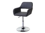 Esszimmerstuhl MCW-A50 Iii, Stuhl KüChenstuhl, Retro 50Er Jahre, Kunstleder ~ Grau, Chromfuß