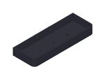 Giese Dusch Konsole Mit Hoher Reling Schwarz Matt Mit Schichtstoff (Hpl) In Schwarz, 11827-14 11827-14