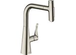 Hansgrohe SpüLtischmischer 240 Metris Select M71 Ausziehbrause 2Jet Edelstahl-Optik, 73822800 73822800