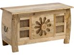 Truhenbank, Beige (Natur), B:85Cm H:46Cm T:35Cm, SitzbäNke