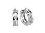 Paar Creolen Dkeniz "925/- Sterling Silber Hochglanz Design Ohrring", Silber (Silber, Weiß), Ohrringe, Damen, One-Size, Silber 925 (Sterlingsilber)