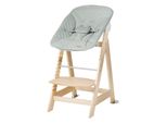 Treppenhochstuhl 'Born Up' Set 2In1, Natur, Mit Liegefunktion/ -Aufsatz 'Roba Style' Frosty Green