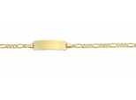 Goldarmband Adelia´S "Damen Goldschmuck 333 Gold Figaro Armband 18,5 Cm", Gold, ArmbäNder, Damen, 18,5, Gold, Goldarmband, 333 Gold Goldschmuck FüR Damen