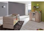 Babymöbel-Set WIMEX Bergamo, weiß (san remo eiche nb, alpinweiß), B/H: 70cm x 140cm, Holzwerkstoff, Schlafzimmermöbel-Sets, Bett + Wickelkommode