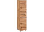 Midischrank Welltime "Soria", Braun (Eichefarben, Eichefarben), B:30Cm H:135Cm T:35Cm, SchräNke, Midischrank