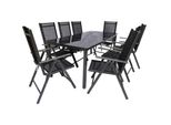Vcm 9-Tlg GartenmöBel Set Sitzgruppe Essgruppe 1Xtisch, 8X StüHle Tisch MaßE Ca. H. 76 X B. 189 X T. 90 Cm Garten Set – StüHle 189 Sw