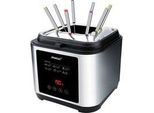 Fritteuse Und Fondue Df 150F Edelstahl/Schwarz, 1.200 Watt, ÖLbehäLter 2,5 Liter, Timer