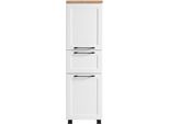 Midischrank Welltime "Lana", Weiß (Matt Weiß), B:40Cm H:130Cm T:35Cm, Mdf, SchräNke, Midischrank, BadmöBel, 40 Cm Breit