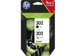 Original Hp 302 (X4D37AE) Druckerpatrone Schwarz,Color (Cyan,Magenta,Gelb)
