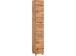 Hochschrank Welltime "Soria", Braun (Eichefarben, Eichefarben), B:30Cm H:185Cm T:35Cm, SchräNke, Bad-Hochschrank Hochschrank