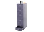 Rollcontainer Preston T851, Schubladenschrank Stahlschrank, 110X28X41Cm 10 Schubladen ~ Dunkelgrau