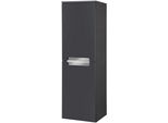 Midischrank Welltime "Malibu", Grau, B:40Cm H:130Cm T:35Cm, Holzwerkstoff, Mdf, SchräNke, Midischrank, Breite 40 Cm, Mit Viel Stauraum