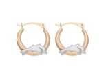 Paar Creolen Vivance "Delfin", Gelb (Gelbgold 375), Ohrringe, Damen, Gelbgold 375