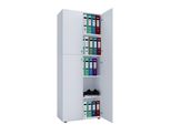 Armadio Ufficio Lona Bianco L. 70 X A. 184 X P. 40 Cm