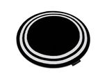 Tappeto Hampton Inquadrata Cerchio Nero Nero Ruota 120 Cm
