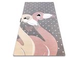 Tappeto Petit Flamingos Fenicotteri Cuori Grigio Grigio 200X290 Cm