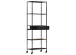 Libreria 60X35X180 Cm Legno Di Mango Grezzo E Ferro