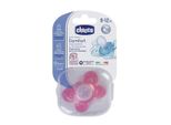 Chicco Physio Comfort Succhietto In Silicone, Rosa, 6M +