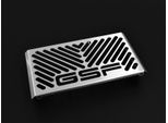 Copriradiatore Zieger Compatibile Con Suzuki Gsf 600 Bandit | Gsf 650 Bandit Design Logo Argento