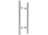 Kotarbau® Ferramenta Per Porte Esterne Maniglia Bifacciale Per Porte D'ingresso In Acciaio Inox A 90 Gradi 300X500 Mm
