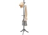 Appendiabiti Costway 175 Cm Con 9 Ganci, Appendiabiti In Legno A Piantana Con Altezza Regolabile, Appendiabiti Ad Albero Per Cappelli, Borse E Sciarpe (Grigio)