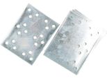 Kotarbau® Set Di 100 Piastre Forate 100 X 76 Mm Argento Zincato Connettore Piatto Connettore Per Legno Piastra Forata Per Interni Ed Esterni Connettore In Acciaio Piastra Forata Barra Piatta