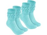 Brubaker Slouch - Calze Da Donna Per Fitness, Yoga E Allenamento - Calze Sportive Da Donna, Menta, Taglia 39-42, 2 Paia