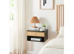 Mensola A Muro 'Eiker' Con Cassetto 40X32X23 Cm Nero