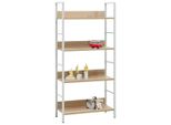 Syfax™ Scaffale Libri 4 Ripiani Rovere 60X27,6X124,5 Legno Multistrato