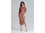 Lenitif Abito Da Cerimonia Donna Boo K479 Marrone L