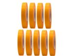 9 Rotoli Di Nastro Adesivo Professionale Oro 50 M X 15 Mm - Nastro Crespo Oro Per Pittori - Nastro Per Mascheratura Per Pittori E Decoratori - Crespo Per Interni Ed Esterni - Crespo Per Pittori - Nastro Adesivo Versatile Per Lavori Di Pittura